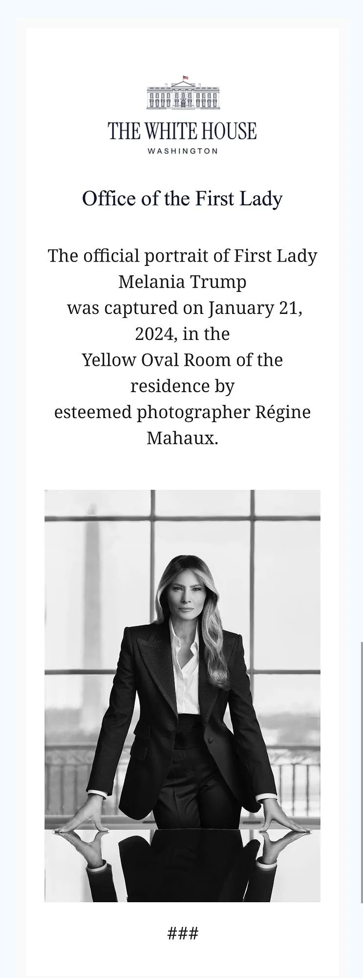 Melania Trump: The First Lady